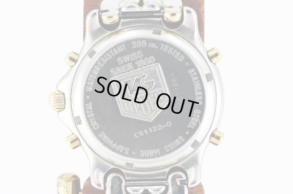 タグホイヤー　Ｓ／ｅｌ　ＣＧ１１２２－０　デジアナ　グレー文字盤　裏面拡大