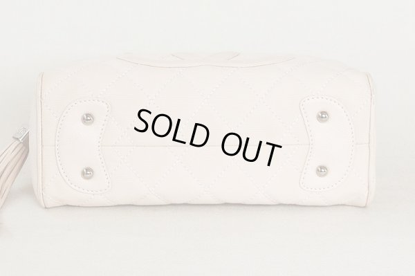 シャネル マトラッセ フリンジ ミニボストンバック ピンクベージュ 底