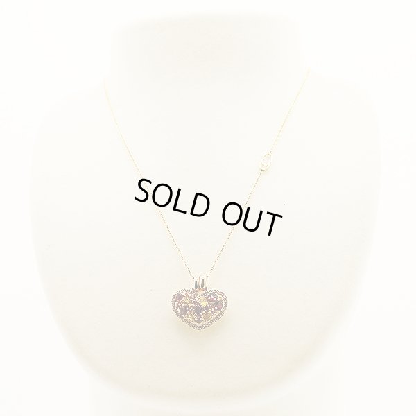 キメント　750YG 半貴石ダイアイリペンダントネックレス 8.80g　装着イメージ