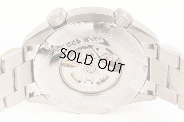 ハミルトン　カーキパイロット パイオニア　Ｈ７６４５５０　２つリューズ　黒文字盤　裏面拡大