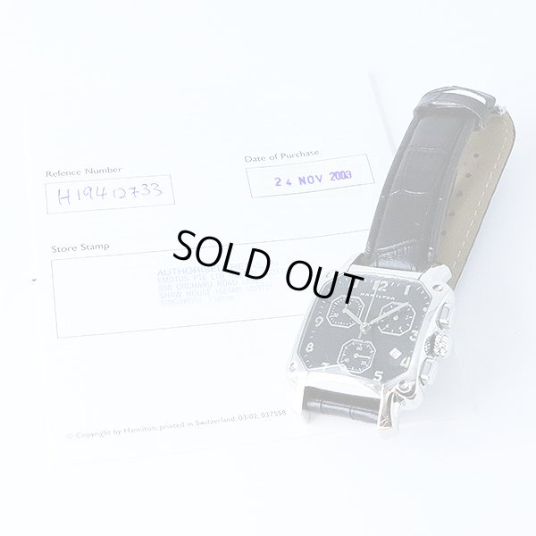 ハミルトン　ロイド　クロノグラフ 　Ｈ１９４１２７　黒文字盤　保証書