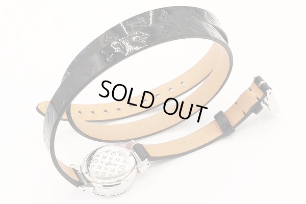 ルイヴィトン　タンブール　ビジュシークレット　Ｑ１５１Ｒ　黒文字盤　革ベルト