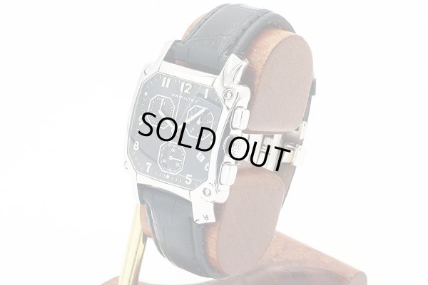 ハミルトン　ロイド　クロノグラフ 　Ｈ１９４１２７　黒文字盤　サイド