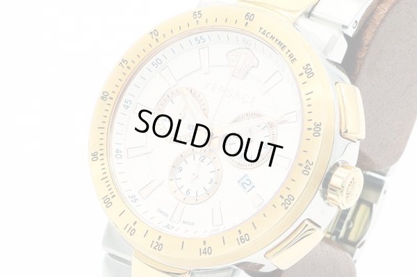 ヴェルサーチ　ミスティックスポーツクロノ　ＶＦＧ１３００１５　白文字盤　サイド拡大