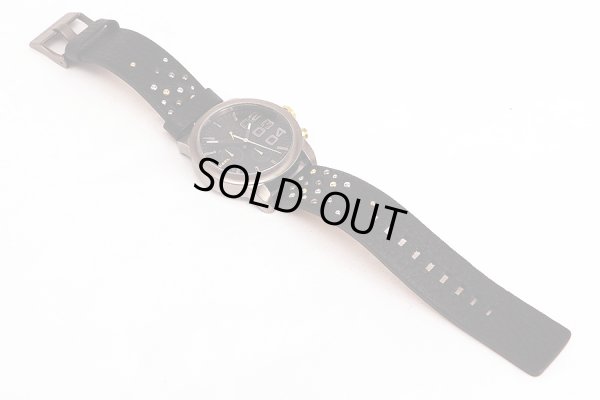 ディーゼル　ＤＺ５４３２　クロノグラフ　黒文字盤　革ベルト状態　表面