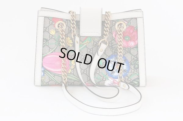 グッチ　フローラー パドロック GGスモールショルダーバック 498156 204991 ベージュ／ホワイト　裏面