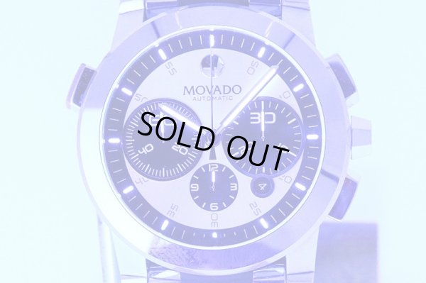 モバード　ヴィジオ　クロノグラフ　３８．Ｈ９．１８９１　銀文字盤　黒インダイアル　ライト