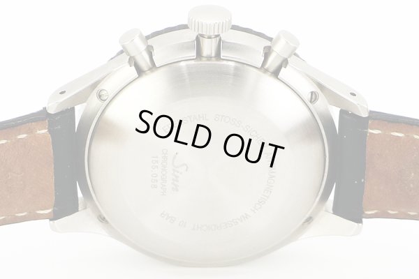 ジン　１５５　レプリカ　２カウンタークロノ　黒文字盤　裏面拡大