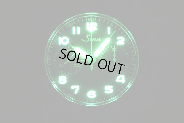 ジン　１５５　レプリカ　２カウンタークロノ　黒文字盤　ライト暗闇