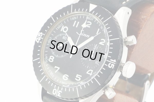 ジン　１５５　レプリカ　２カウンタークロノ　黒文字盤　サイド拡大
