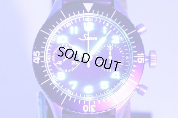 ジン　１５５　レプリカ　２カウンタークロノ　黒文字盤　ライト