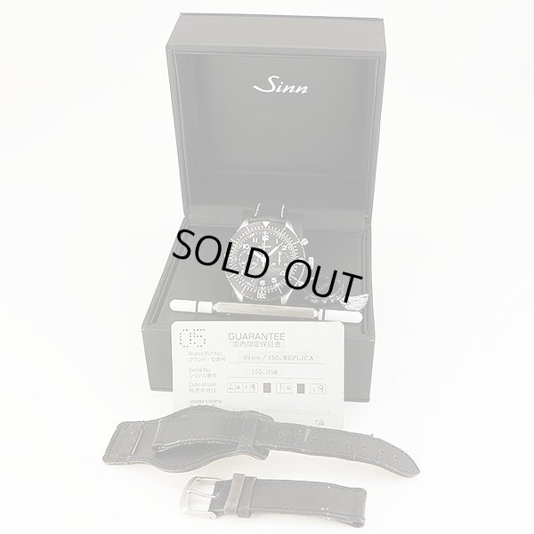 ジン　１５５　レプリカ　２カウンタークロノ　黒文字盤　箱・保証書