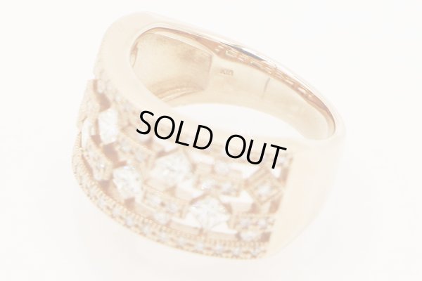 K18PG ダイアイリリング 0.90ct 8.40g　刻印(1)