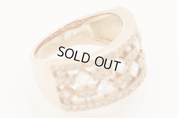 K18PG ダイアイリリング 0.90ct 8.40g　刻印(2)