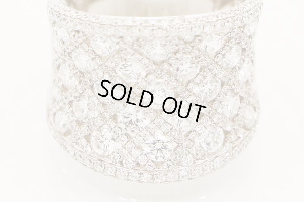 K18WG ダイアイリリング 3.07ct 9.70g　拡大