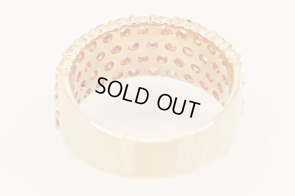 K18PG ピンクサファイアダイアイリリング 0.758ct 0.973ct 6.60g　内側