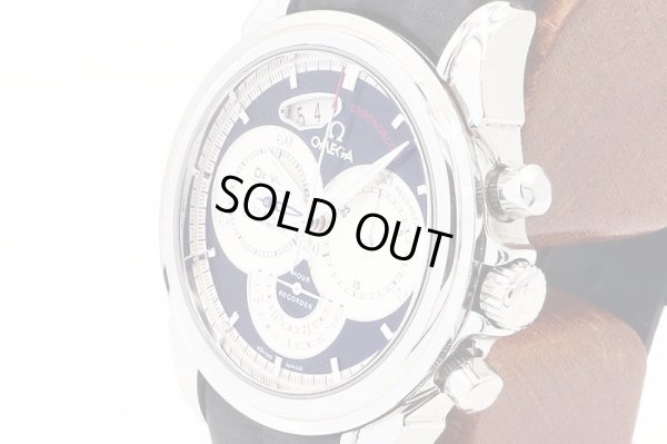 オメガ　デビル　クロノスコープ　４５５０．５０．３１　黒文字盤　サイド拡大