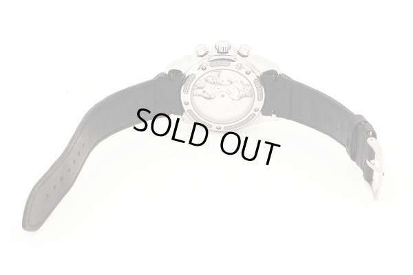 オメガ　デビル　クロノスコープ　４５５０．５０．３１　黒文字盤　ラバーベルト