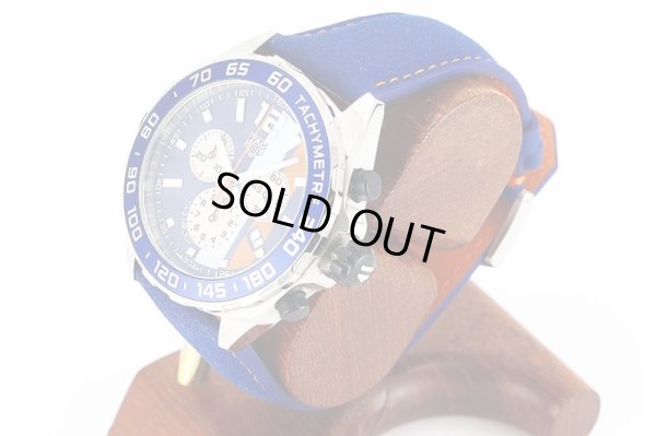 タグホイヤー　フォーミュラー１　ＣＡＺ１０１Ｎ　Ｇｕｌｆ限定　紺文字盤　サイド