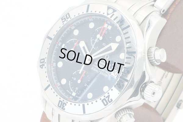 オメガ　シーマスター　クロノグラフ　２５９８．８０　紺文字盤　サイド拡大