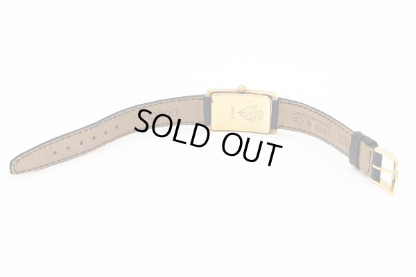 グッチ　２６００Ｌ　長角型　銀文字盤　革ベルト