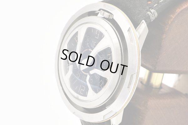 アイシオン　ＡＮ－Ｓ０３　回転ディスク式　黒文字盤　サイド拡大