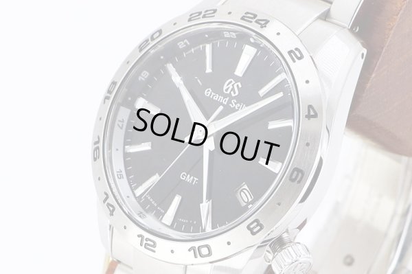 グランドセイコー　ＳＢＧＮ０２７　ＧＭＴ　９Ｆ８６－０ＡＫ０ 黒文字盤　サイド拡大