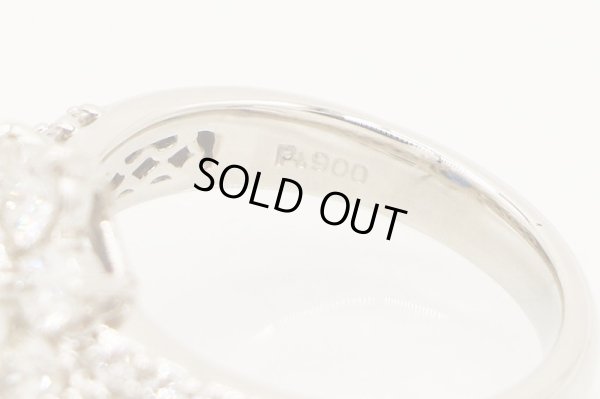 PT900 サファイアダイアイリリング 1.006ct 1.33ct 9.20g　刻印(1)