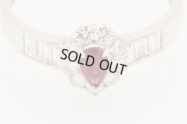 PT950 ルビーダイアイリリング 0.27ct 0.51ct 3.40g　拡大