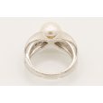 PT900 パールダイアイリリング 9.00mm 0.20ct 10.20g　内側