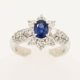 PT900 サファイアダイアイリリング 1.006ct 1.33ct 9.20g