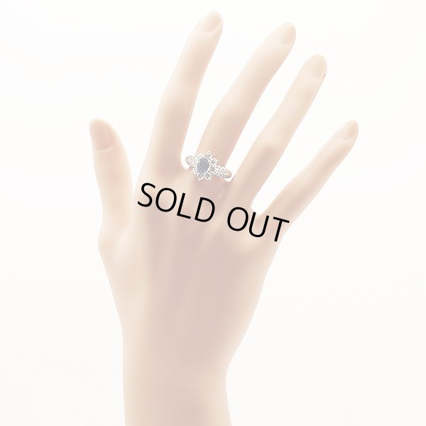 PT900 サファイアダイアイリリング 1.006ct 1.33ct 9.20g　装着イメージ