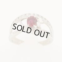 PT900 ルビーダイアイリリング 0.453ct 0.23ct 5.60g