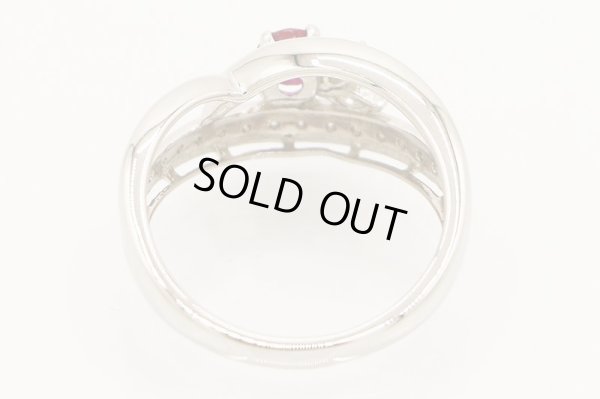 PT900 ルビーダイアイリリング 0.453ct 0.23ct 5.60g　内側