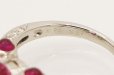 PT900 ルビーダイアイリリング 0.76ct 0.37ct 0.74ct 5.40g　刻印(2)
