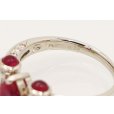 PT900 ルビーダイアイリリング 0.76ct 0.37ct 0.74ct 5.40g　刻印(1)