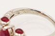PT900 ルビーダイアイリリング 0.76ct 0.37ct 0.74ct 5.40g　刻印(1)