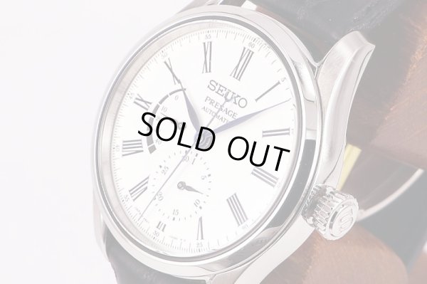 セイコー　プレサージュ ＳＡＲＷ０３５ ６Ｒ７１－００Ａ０ 琺瑯文字盤　パワーリザーブ　サイド拡大