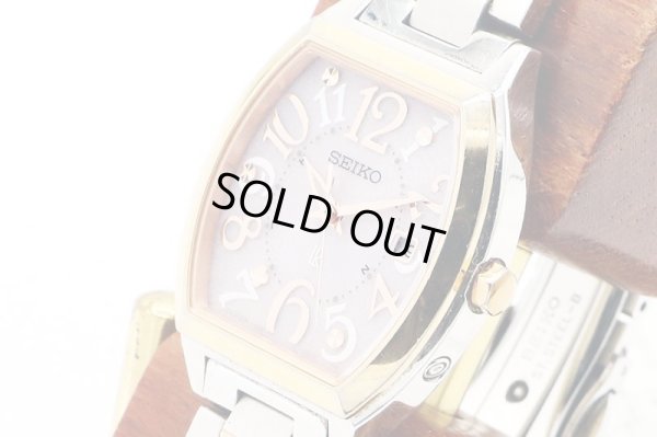 セイコー　ルキア　ＳＳＶＷ０４８　電波ソーラー　ピンク文字盤　サイド拡大