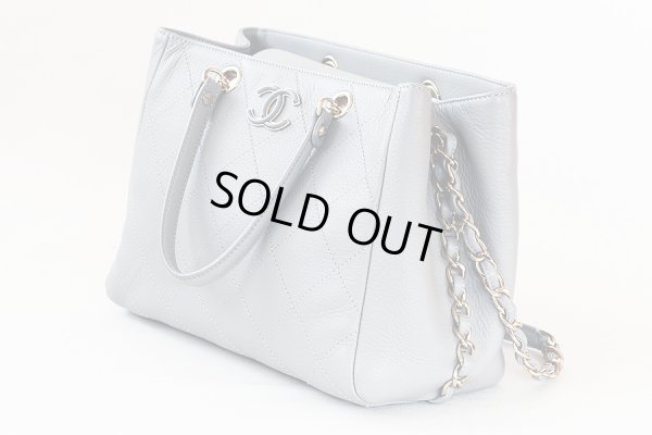 シャネル 2WAY ハンドバック AS0355 グレー/GP金具 サイド