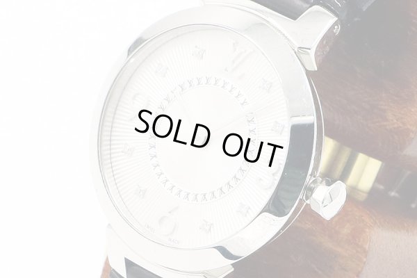 ルイヴィトン　タンブール　Ｑ１２ＭＧ　銀文字盤　８Ｐ　サイド拡大