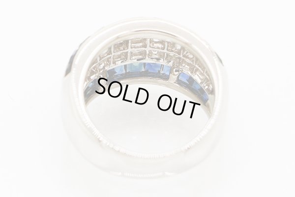 PT900 サファイアダイアイリリング 2.36ct 2.21ct 13.40g　内側