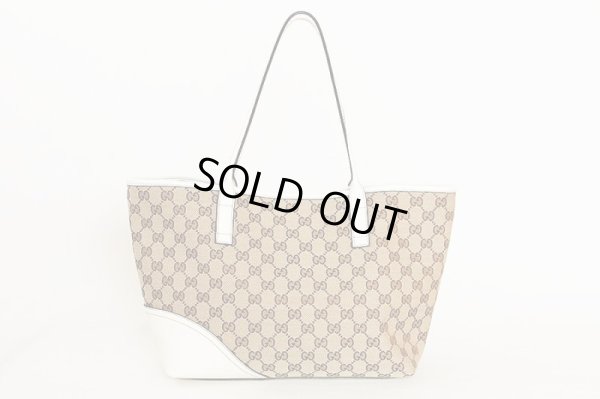 グッチ トートバック 169946 000926 ベージュ/ホワイト 裏面
