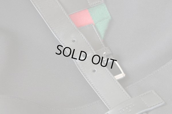 グッチ シェリーライン リュックサック 619749 000926 ブラック レザーベルト使用感