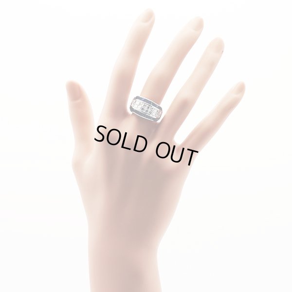 PT900 サファイアダイアイリリング 2.36ct 2.21ct 13.40g　装着イメージ