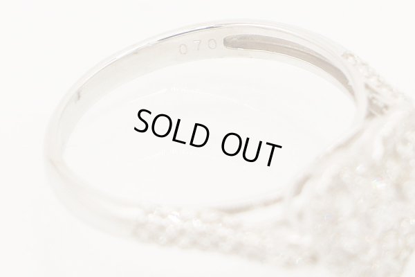 K18WG ダイアイリリング 0.70ct 3.10g　刻印(2)