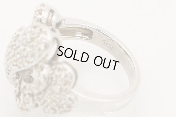 K18WG ダイアイリリング 1.24ct 7.80g　刻印(2)