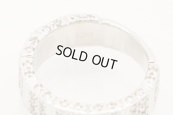 K18WG ダイアイリリング 1.00ct 8.70g　刻印(2)