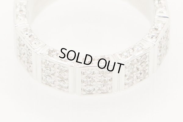 K18WG ダイアイリリング 1.00ct 8.70g　拡大