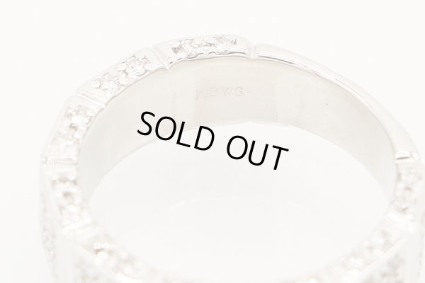 K18WG ダイアイリリング 1.00ct 8.70g　刻印(1)